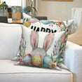 thumbnail image 2 of Dashan Easter Throw Pillow Covers 18x18 Set of 4,He is Risen Bunny Floral Decorative Pillow Cases for Bedroom Sofa Couch, 2 of 6