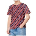 thumbnail image 2 of Uuszgmr Boys Girls Sweatshirt Cute Summer Toddler Short Sleeve 4Th Of July Prints Independence Day Tops Clothes Essential For Daily Wear 8-9 Years Pink, 2 of 4