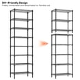 thumbnail image 2 of IZEUK 8 Tier 2000 lbs Storage Shelves, Separable Shelf Organizer for Pantry Closet, 23.6" W x 13.8" D x 79.5" H, Black, 2 of 6