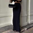 thumbnail image 5 of BAETEUY Women Maxi Skirt Elastic High Waist Hip Wrapped Long Skirt Solid Color Slim Fit Bottoming Skirt Clothing Accessories, 5 of 8