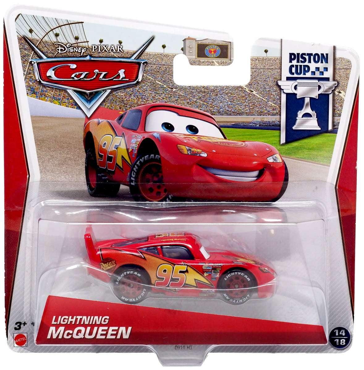 Disney / Pixar Cars Piston Cup Lightning McQueen Diecast Car (Shortcard)