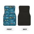thumbnail image 2 of Kdxio Construction Trucks Print Car Floor Mats Universal SUV Front Rear Floor Foot Mats 4-Piece Full Set with Non-Slip Rubber Backing Car Accessories for Most Cars, 2 of 7