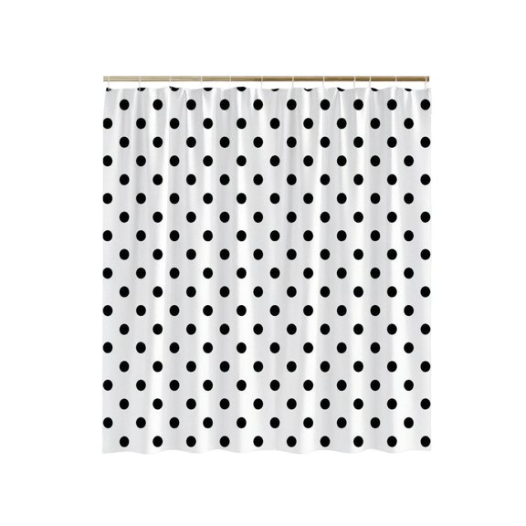 Polka Dot Shower Curtain Colorful Retro Cute Spot Vintage Fabric Decorative Bathroom Curtains with Hooks,180X180cm