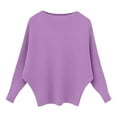 thumbnail image 4 of Wdgfv Blend Pullover Women Oversized Batwing Sleeve Pullover Knit Sweater with Crew Neck and Long Sleeve Design for a Soft Casual Loose Fit Providing Comfort, 4 of 4