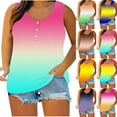 thumbnail image 5 of Chiccall Plus Size Summer Tank Tops for Women Sleeveless Square Neck Button up Shirts Casual Loose Oversized Soft Outfits, 5 of 5