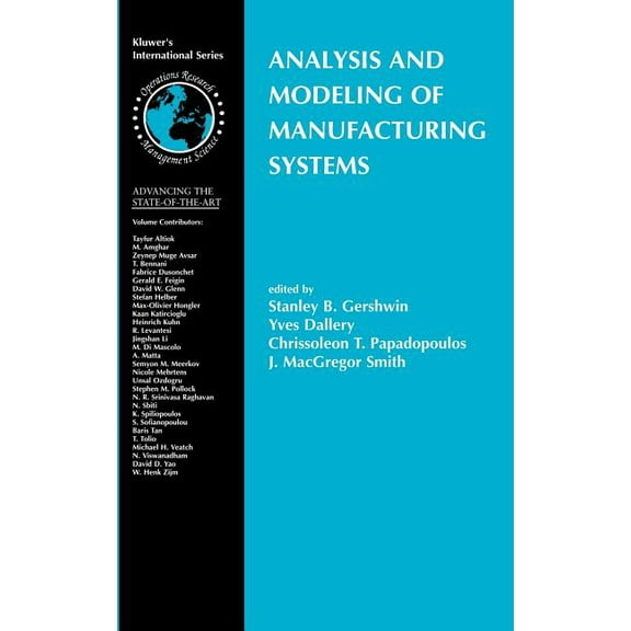 International Operations Research & Mana Analysis and Modeling of Manufacturing Systems, Book 60, (Hardcover)