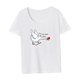 thumbnail image 4 of Camiseta básica ligera para mujer Yinane cuello redondo L, 4 of 7