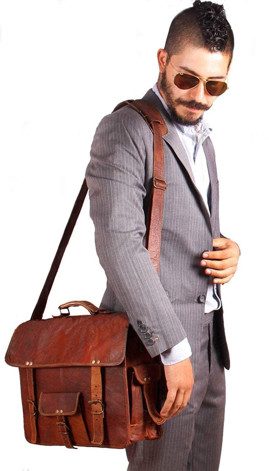 personalized leather briefcase for her