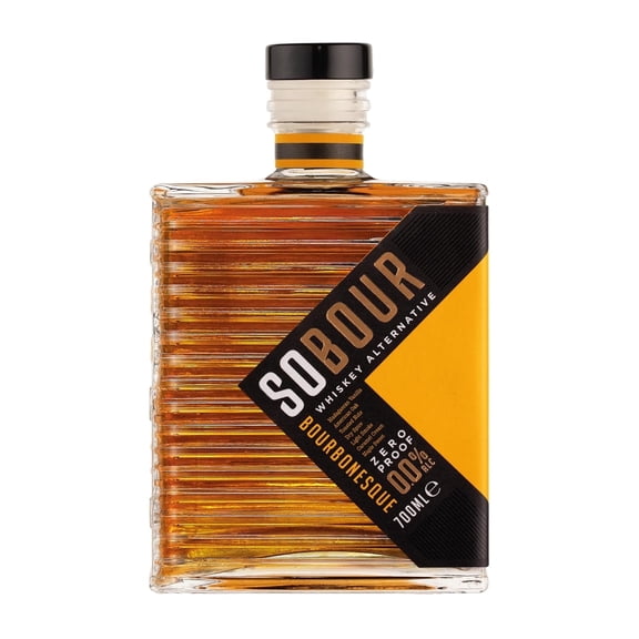 SOBOUR Bourbonesque Non Alcoholic Whiskey 0% ABV, Gluten-Free, 700 mL, by Think