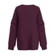 thumbnail image 5 of Sudadera Sentuca para mujer, jerséis holgados de manga larga, sudaderas lisas informales con cuello redondo, 5 of 6