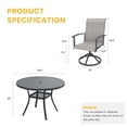 thumbnail image 2 of Vicllax Outdoor Patio Dining Set Garden Style Metal 42"for Backyard Deck Porch (5 Pcs), 2 of 10