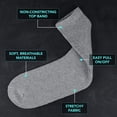 thumbnail image 5 of Debra Weitzner Diabetic Crew Socks Mens Womens Non-binding Socks Loose Fit 12 Pairs White, 5 of 6