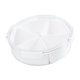 thumbnail image 4 of Contenedor de almacenamiento de alimentos Plato dividido extraíble con tapa Rejilla múltiple dividida 5 compartimentos redondos., 4 of 9