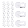 thumbnail image 1 of 30 clips para red de fútbol, clips para red de portería de fútbol, accesorios de portería de plástico blanco, para fútbol, golf, redes de tenis esenciales, deportes al aire libre,, 1 of 5
