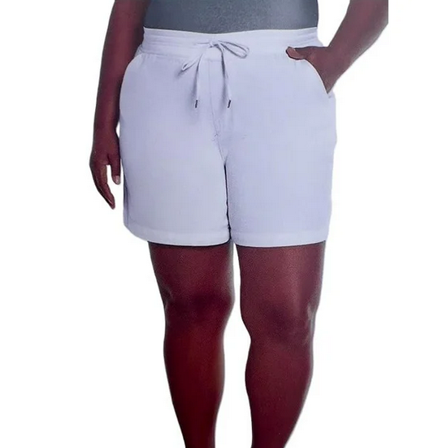 Orvis Women's Short - Pull-On Casual Comfort with Drowstring Back Pockets - Cotton Blend Shorts (White, Small)