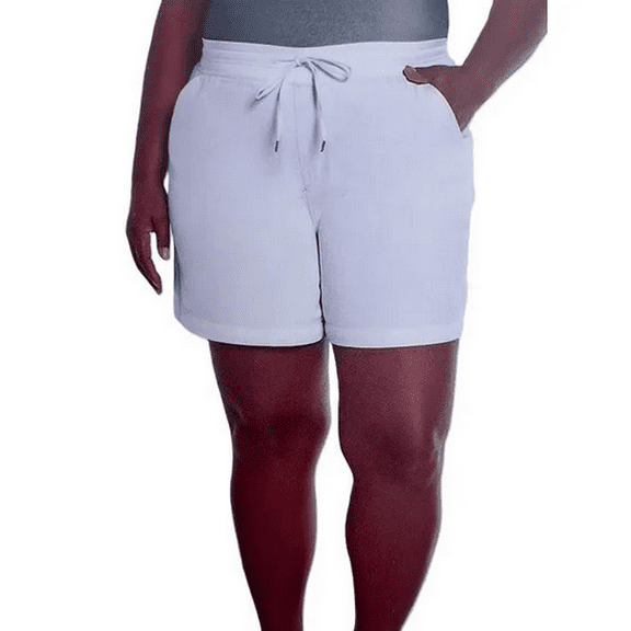 Orvis Women's Short - Pull-On Casual Comfort with Drowstring Back Pockets - Cotton Blend Shorts (White, Small)