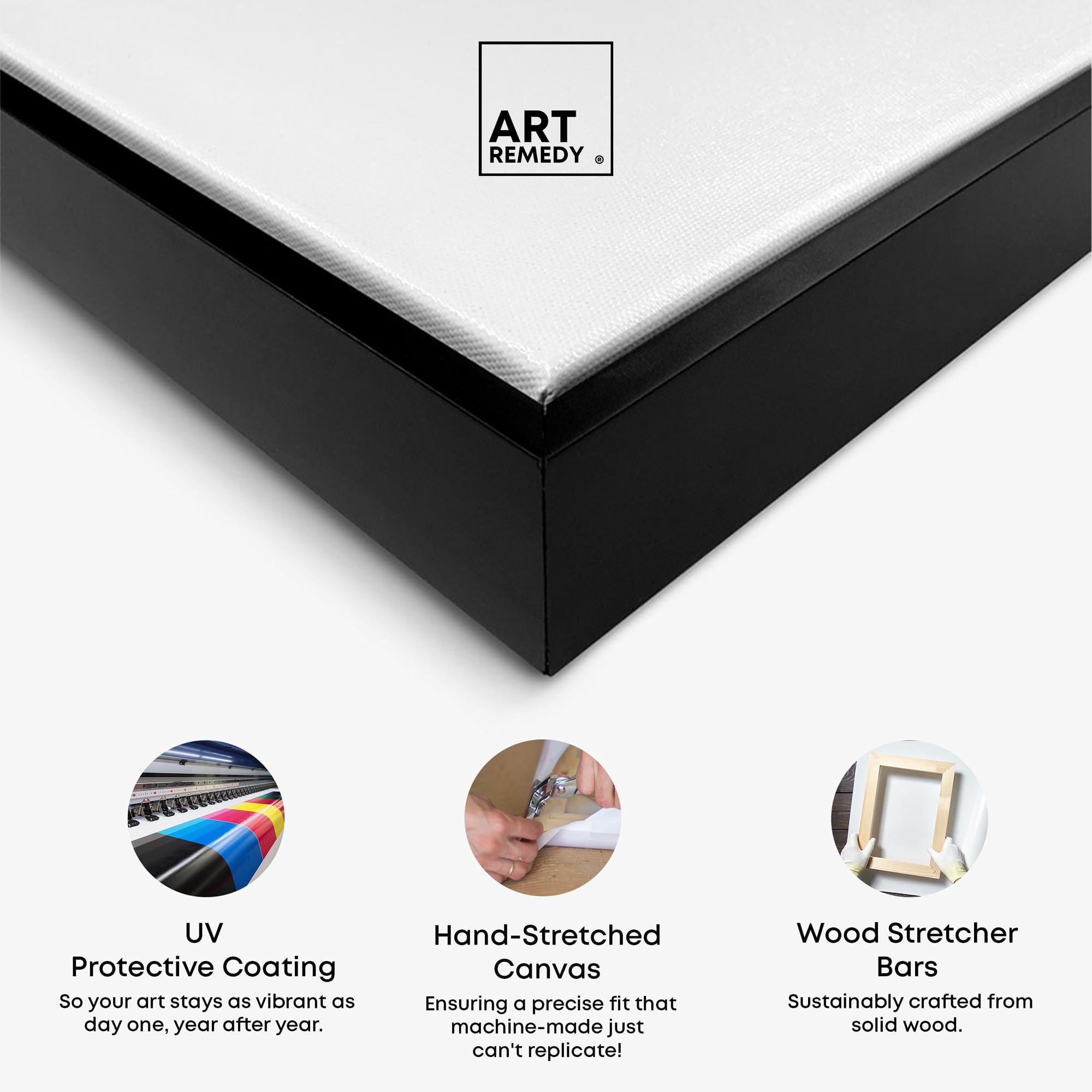 Quiet Geometries Set Canvas Print Brown Wall Art Set by Art Remedy, Black Frame, 36 x 54