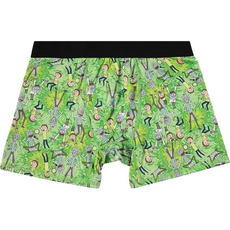

RICK AND MORTY Boxer Briefs Mens Boxer Briefs Underwear - Rick Sanchez & Morty Adult Boxers Green X-Large