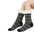 thumbnail image 2 of Winter Socks for Women Fall Fashion Must Haves Fuzzy Toe Warmers Cotton Crew Girls Socks Black, 2 of 7