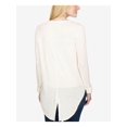 thumbnail image 2 of LUCKY BRAND Womens Ivory Velvet Long Sleeve Jewel Neck Top Size: M, 2 of 4