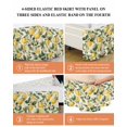 thumbnail image 6 of Vintage Lemon Bed Skirt Fruit Leaf Floral Beige Background Country Bed Skirts King Size 16 Inch Drop, Wrap Around Dust Ruffle&nbsp;Bedskirt with Adjustable Elastic Belt for Queen Size Beds, 6 of 7