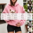 thumbnail image 3 of felwors Women's Dog Carrier Hoodie Oversized Fleece Pet Pouch Sweatshirt Kangaroo Pocket Long Sleeve Drawstring Holder Grey for Size XXXXL, 3 of 8