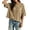 Khaki, variant on OOOUM Women Striped Crop T-Shirt Oversized Drop Shoulder Short Sleeve tee shirts Loose Soft Cotton Casual Basic Cropped shirt Tops Red S