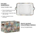 thumbnail image 2 of Yayeee 2 Pack Canvas Storage Basket with Handles for Shelves Fabric Bins Closet Organizer, Colorful Water Lilies Pattern, 2 of 8
