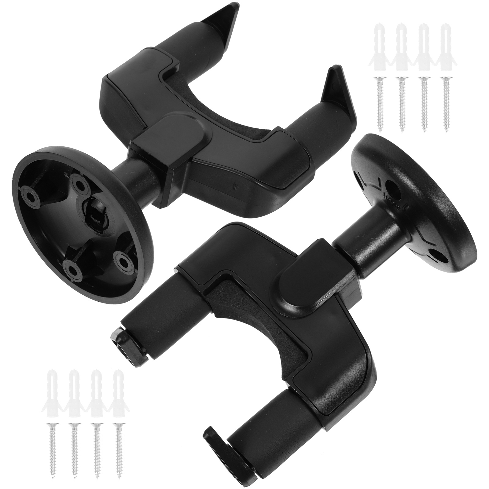Masteelf  2 Sets Ukulele Rack Wall Guitar Hanger Fretboard Instrument Black