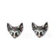 thumbnail image 3 of Aretes de Gatito ZHAOCHENG Punk Retro de Plata de Ley 925 Hipoalergénicos, 3 of 5