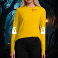 thumbnail image 4 of enyan Halloween Womens Shirt Funny Pumpkin Ghost T-Shirts Long Sleeve Holiday Fall Tee Tops Halloween Tshirts for Women Yellow,XXL, 4 of 7
