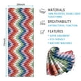 thumbnail image 2 of Colorful Geometric Chevron Pattern Hot Yoga Mat Towel Non Slip for Hot Yoga - Quick-Drying Yoga Mat Cover with 4 Corner Pockets with Travel Bag - Hot Yoga Towel Non Slip 70"x26", 2 of 6