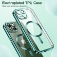 thumbnail image 3 of JETech Electroplated Case for iPhone 13 6.1-Inch, Camera Lens Full Protection, Compatible with MagSafe Wireless Charging, Shockproof Soft TPU Phone Cover (Deep Green), 3 of 7