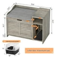 thumbnail image 2 of 2024 New Cat Litter Box Enclosure - Hidden Litter Box with Feline Privacy, Litter Box Furniture for Easy Maintenance, Cat Litter Box Furniture with Sleek Design, Hidden Litter Box Furniture, Gray, 2 of 8