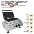 thumbnail image 5 of ALDKitchen Hotdog Waffle Maker Commercial | Corn Dog Waffle Maker | 6 PCS | Hotdog Waffles on a Stick | Stainless Steel, 5 of 9