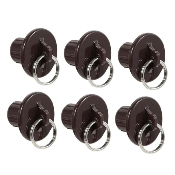 6 piezas de extremo para persianas enrollables exteriores, reemplazo, anillos de tiro resistentes a la intemperie para Marrón