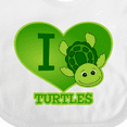 thumbnail image 4 of Inktastic I Love Turtles Boys or Girls Baby Bib, 4 of 4
