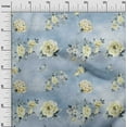 thumbnail image 3 of oneOone Polyester Spandex Grayish Blue Fabric Floral Floral With Texture Sewing Material Print Fabric By The Yard 56 Inch Wide, 3 of 5