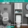 Ktaxon Modern Over The Toilet Bathroom Storage Floor with 2