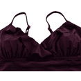 thumbnail image 5 of Hilor Women Tankini Top Shirred Ruffled Swimsuits V Neck Bathing Suit Tops, 5 of 7