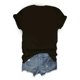 thumbnail image 2 of Women's Casual Easter T-Shirt - Black with Colorful Egg and Bunny Ear Print, Short Sleeve, Round Neck, Polyester Blend, Machine Washable Tee For Adult, Men, Women, Teen, Teenager, Adolescent, Youth., 2 of 6