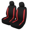 thumbnail image 1 of Unique Bargains 4 Pcs Housses Universelles pour Sièges d'Auto Intérieurs Housse d'Appui-tête Lavable Rembourrage Plat Polyester Éponge Housses de Siège d'Auto Rouge Noir, 1 of 8