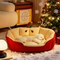 thumbnail image 7 of DAMAI Apple Shape Dog Beds for Small Dogs - Round Cat Beds for Indoor Cats, Washable Pet Bed for Puppy and Kitten, 7 of 7