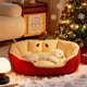 thumbnail image 5 of Sofá navideño para mascotas, cama navideña para mascotas, cama semicerrada para gatos, cama para perros, cama para perros extraíble y lavable, cama cálida de invierno para gatos, nido textil para masc, 5 of 7