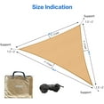thumbnail image 2 of IFAST 16.4' x 16.4' x 16.4' Triangle Sand Triangle Sun Shade Sail Canopy, Heavy Duty Durable Fabric Cloth Top Cover Waterproof Awning Shelter for Outdoor Patio Garden Yard Deck Pergola, 2 of 7