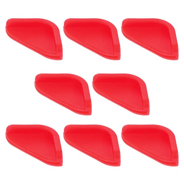 Protector de silicona para esquinas de descongelación, antideslizante, para cocina, gel de sílice, color rojo, 8 unidades