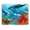 thumbnail image 1 of Tapiz de pared con forma de pulpo marino, 150 x 130 cm, microtela de fibra, 1 of 2