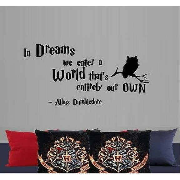 In Dreams we Enter a World ~ Albus Dumbledore ~ Wall or Window Decal 13" x 23"