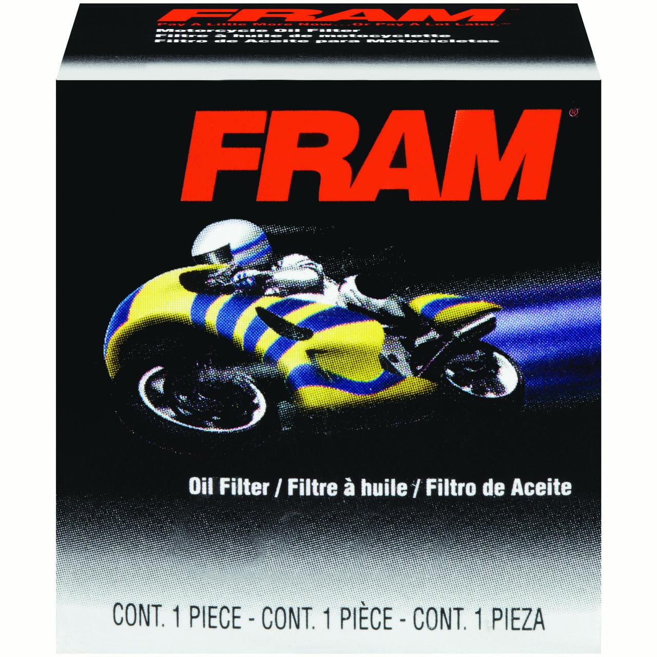 FRAM CH6015 Motor Oil Filter for Select Motorcycle/ATV Honda, Kawasaki and Suzuki