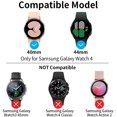 thumbnail image 2 of GHSDFBB 4-Pack for Samsung Galaxy Watch 4 44mm Screen Protector + Protector Cover, Tempered Glass Screen + All-Round PC Matte Protector Case Set for Galaxy Watch 4 44mm (Black + Black), 2 of 7